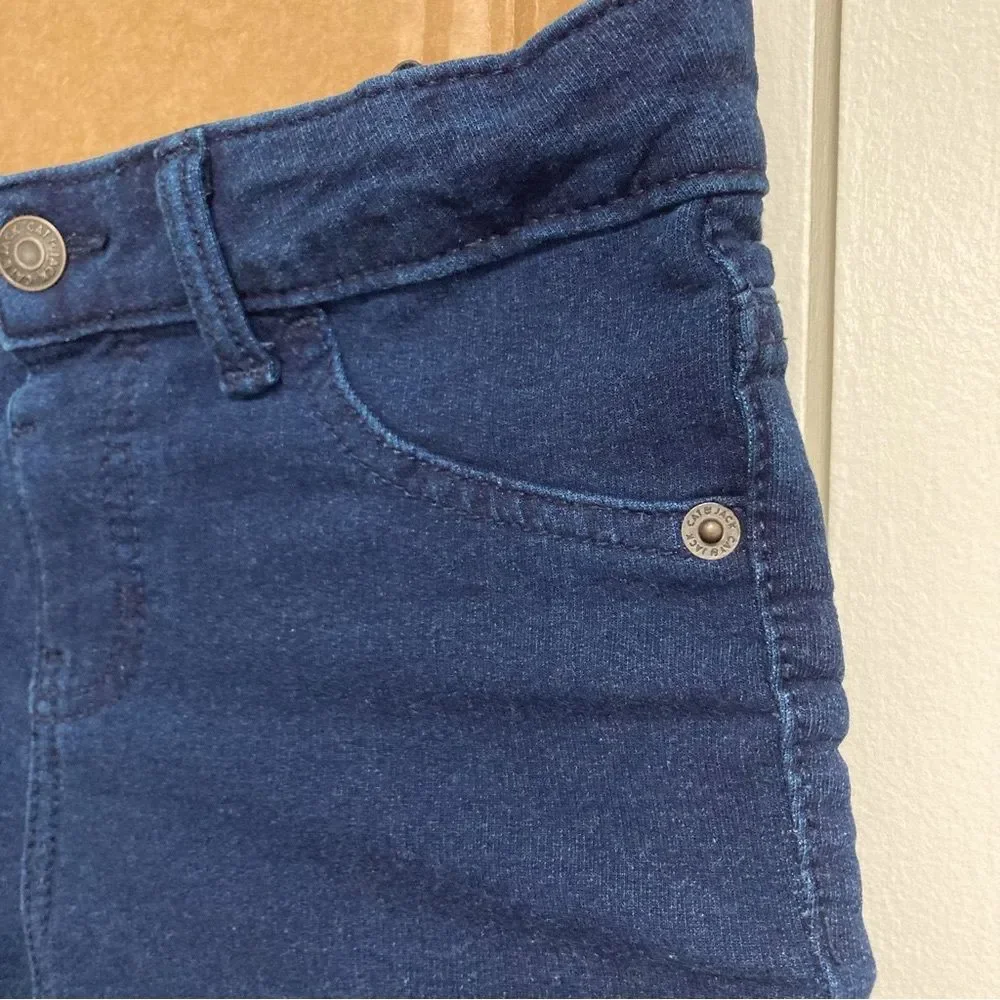 CAT and JACK Mid Rise Soft Knit Stretch Jeggings Dark Denim Blue Girls 10 12
